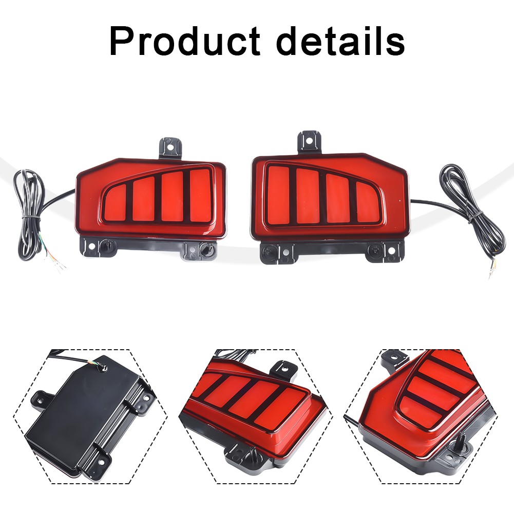 KERISTE 2Pcs LED Rear Fog Lamp for Jeep Gladiator 20192022 Car Bumper