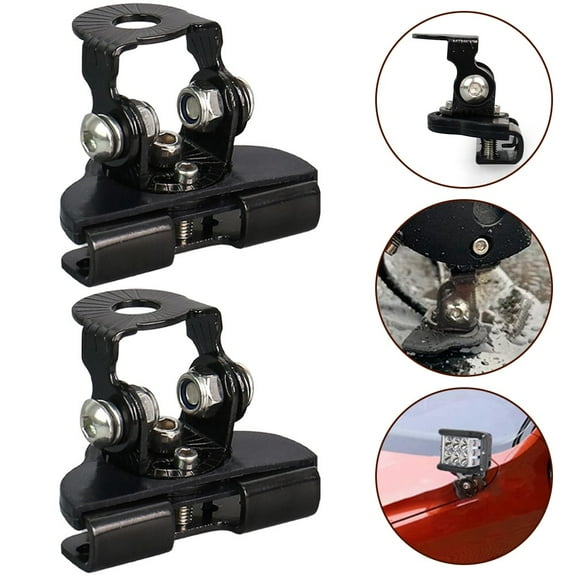KERISTE 2Pcs Pillar Hood Led Work Light Bar Mount Bracket Clamp Holder Offroad Universal