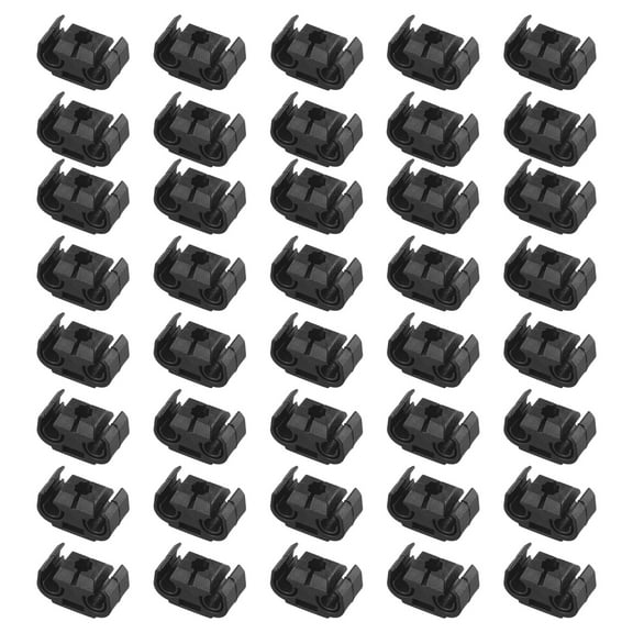 KERISTE 40X Double Brake Line Clip Brake Line Holder 4.75mm Black for Skoda A4 / S4 / A6