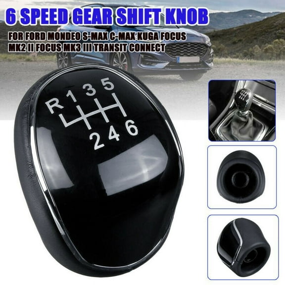 KERISTE 6-Speed Gear Shift Knob for Ford Mondeo Iv S-Max C-Max Transit Mk3 Mk4 Kuga