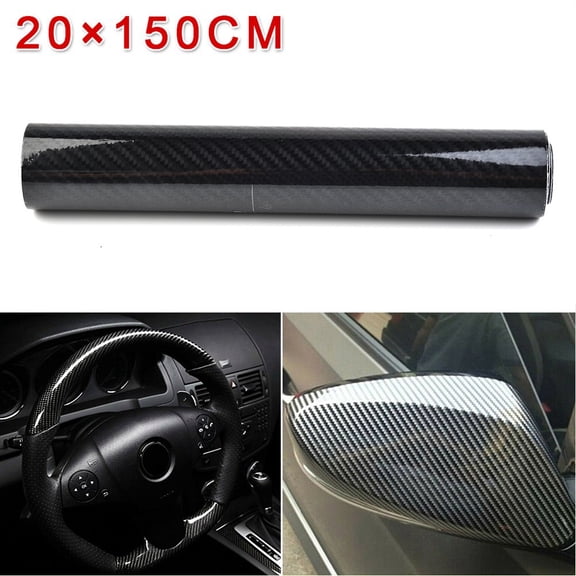 KERISTE 7D Car Glossy Carbon Fiber Stickers Decal Vinyl Film Interior Wrap Accessories