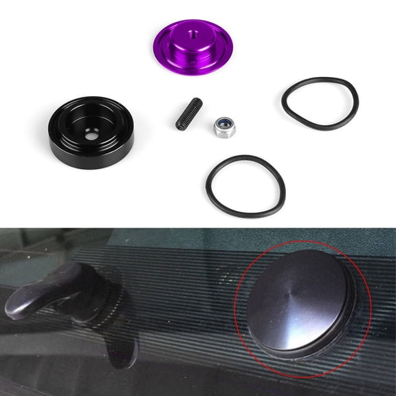 KERISTE Aluminum Car Rear Wiper Delete Kit Block Off Plug Cap for Honda Waterproof Car Purple