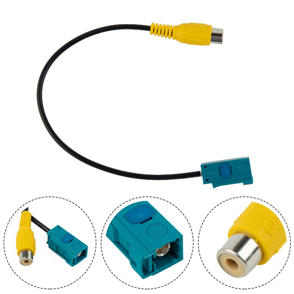 KERISTE Fakra Reversing Av-In Camera Video Connection Rca Cable Parking Adapter - Fak