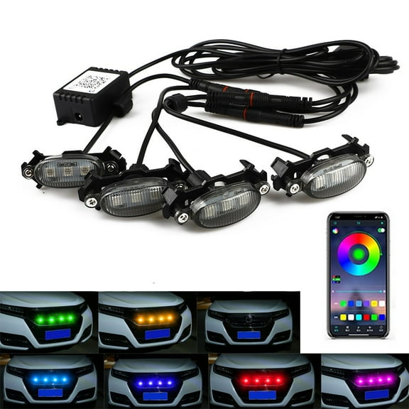 KERISTE Rgb Color Led Grille Light Kit for Tacoma for Trd Pro 2016-2021 Raptor Style