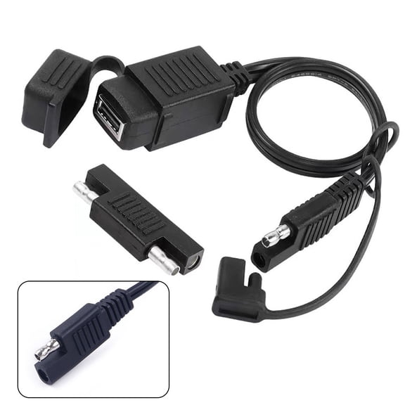 KERISTE Waterproof Motorcycle Sae To Usb Cable Adapter Kit for Phone Gps Camera