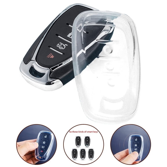 KERISTE for Chevrolet Blazer 2019-2023 Transparent Car Key Fob Case Cover