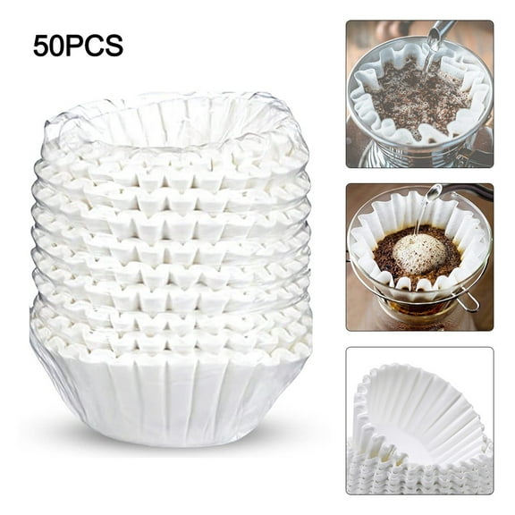 KERISTY 50Pcs Coffee Disposable Paper Filters Replacement For Keurig K-Cup 2.0 Large