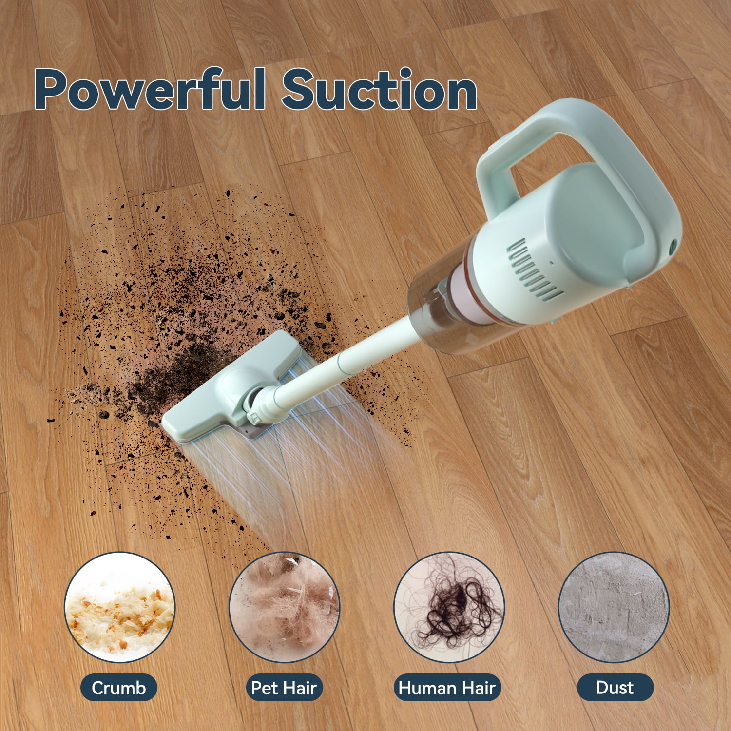 KEROMEE 2in1 Cordless Vacuum Cleaner Lightweight, Low Noise, and