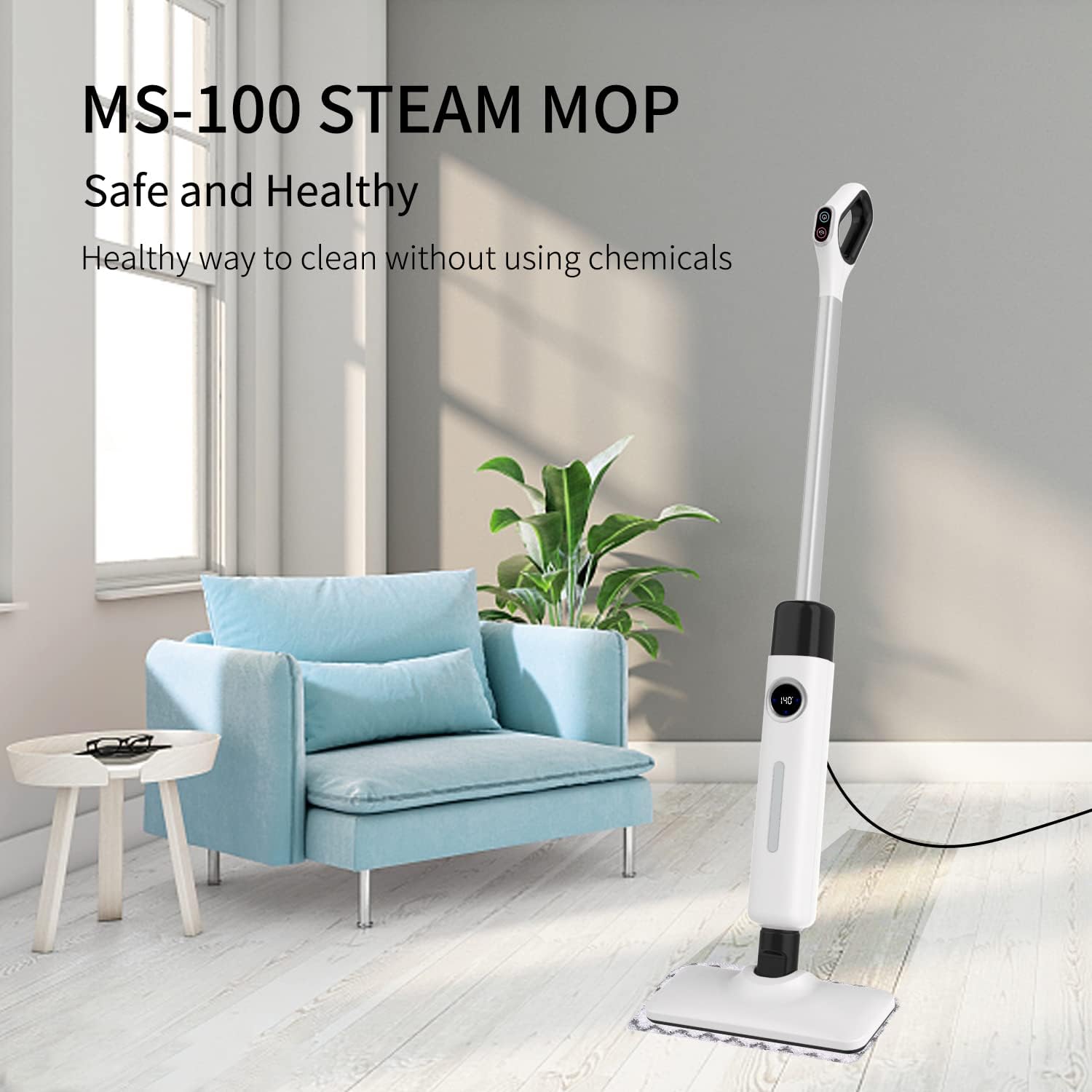 KEROMEE Steam Mop Cleaner for Floor Hardwood Tile Carpet Cleaning