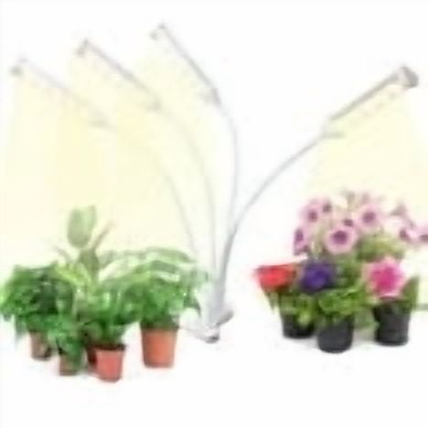 KERPOS Plant Grow Lights  Indoor,360 LEDs, Full Spectrum, 3/9/12H Timer, 10 Dimmable Levels, Adjustable Gooseneck, Durable, White
