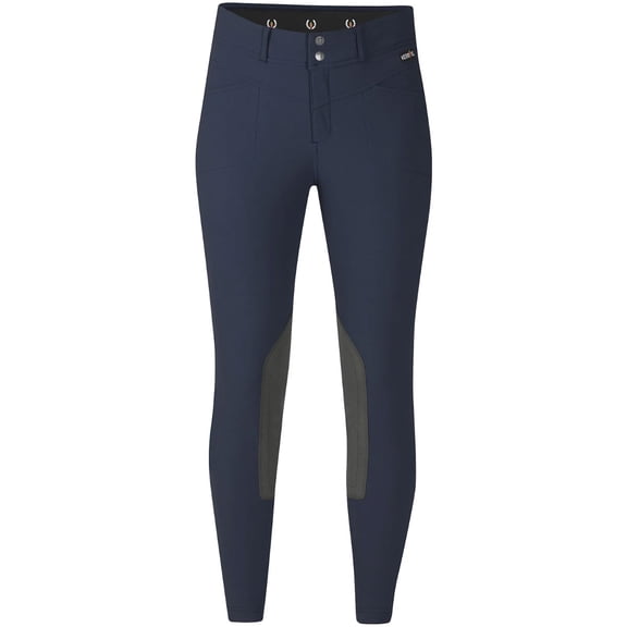 KERRITS Women's Crossover II Knee Patch Riding Breech, Color: Navy, Size: XS