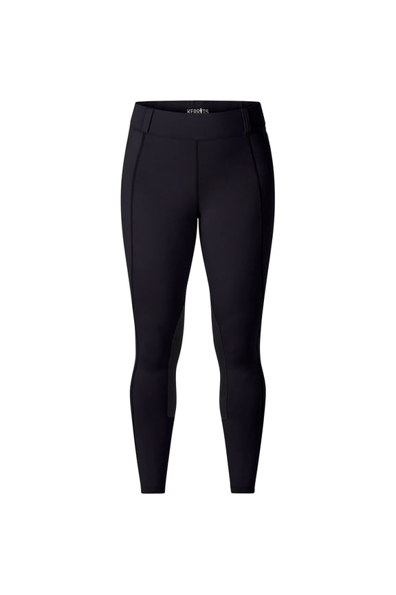 Adult Female Performance Knee Patch Pocket Riding Tights, Color: Black, Size: XS (50440BLKXS)