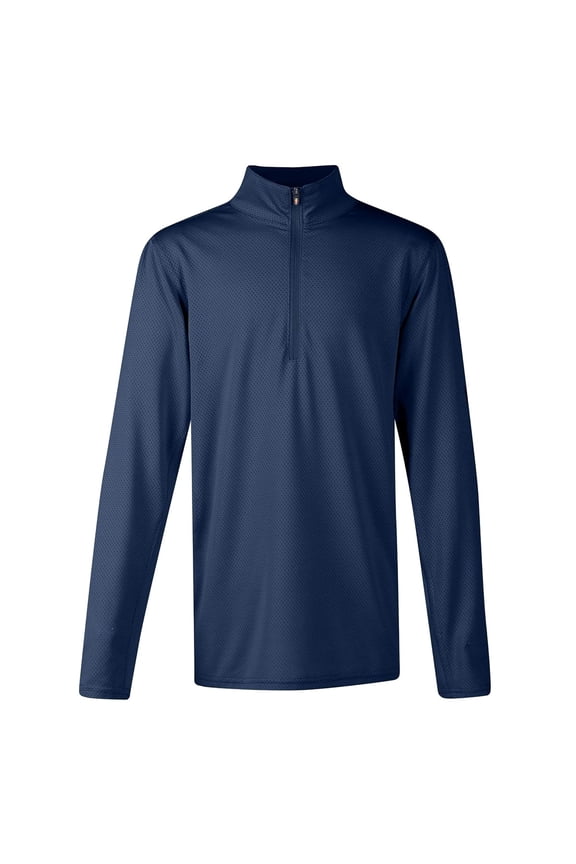 Kids' Ice Fil Lite Long Sleeve Riding Shirt, Color: Navy, Size: XL