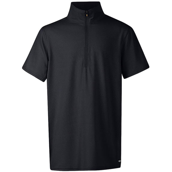KERRITS Kids' Ice Fil Lite Short Sleeve Riding Shirt, Color: Black, Size: M