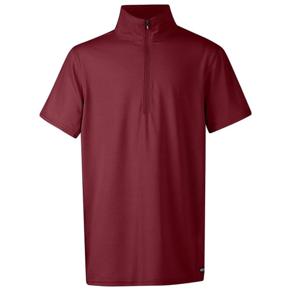 KERRITS Kids' Ice Fil Lite Short Sleeve Riding Shirt, Color: Burgundy, Size: XL