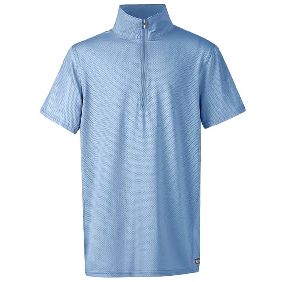KERRITS Kids' Ice Fil Lite Short Sleeve Riding Shirt, Color: Carolina Blue, Size: S