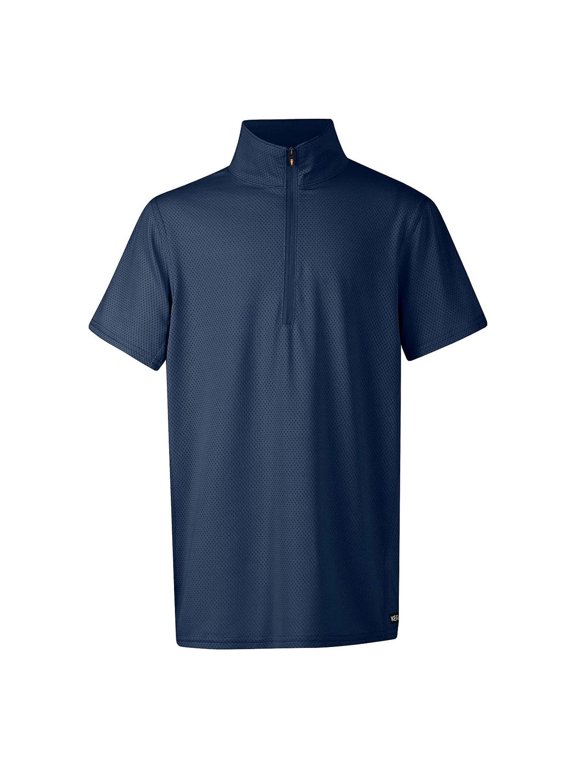 Kids' Ice Fil Lite Short Sleeve Riding Shirt, Color: Navy, Size: XL