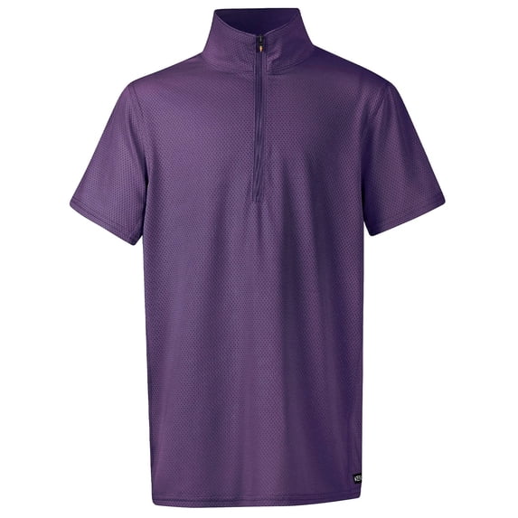 KERRITS Kids Ice Fil Lite Short Sleeve Riding Shirt, Color: Purple, Size: M