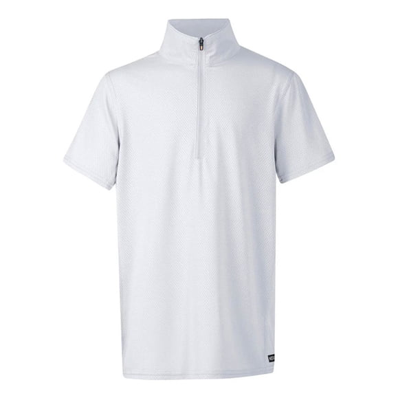 KERRITS Kids' Ice Fil Lite Short Sleeve Riding Shirt, Color: White, Size: XS