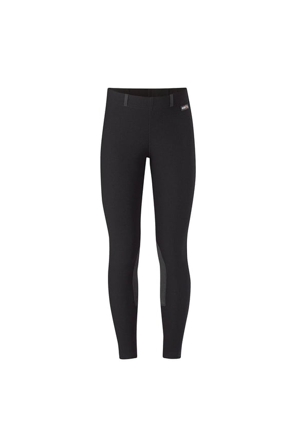 Kids Microcord Knee Patch Riding Tights, Color: Black, Size: XL (60527BLKXL)