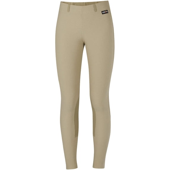 KERRITS Kids Microcord Knee Patch Riding Tights, Color: Tan, Size: M (60527TANM)