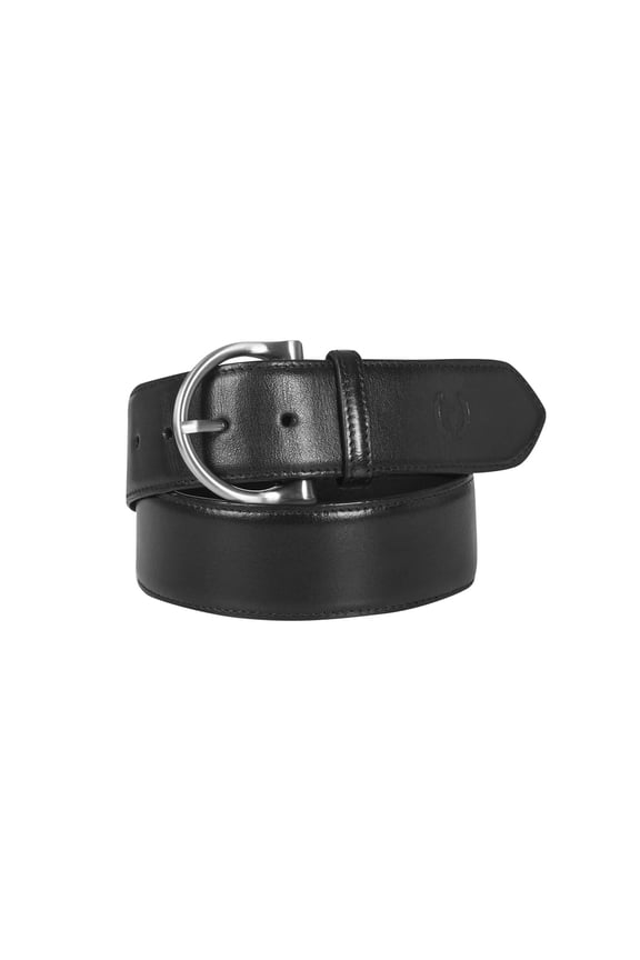 Simple D Leather Belt, Color: Black, Size: XS/S
