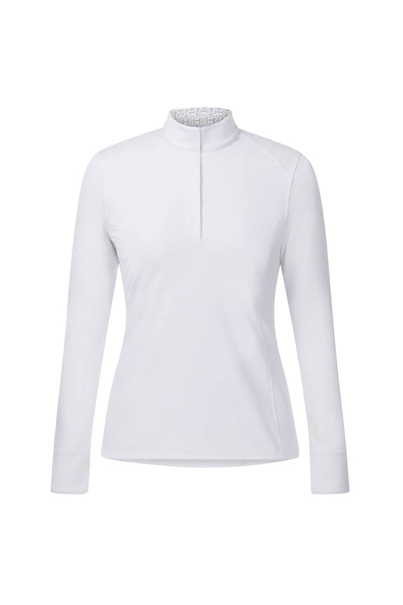 Women's Affinity Pro Long Sleeve Show Shirt, Color: White/ Mixed Bits, Size: 1X