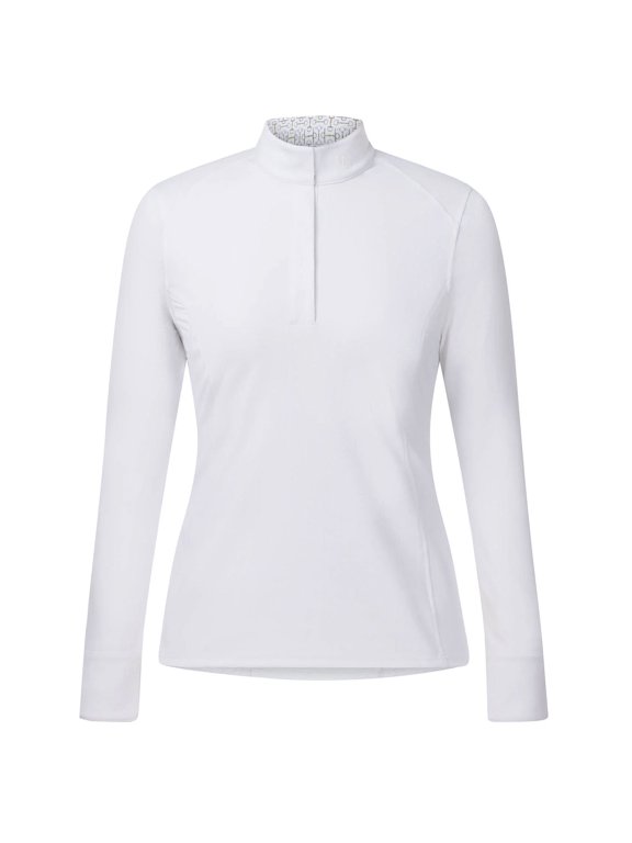 Women's Affinity Pro Long Sleeve Show Shirt, Color: White/ Mixed Bits, Size: 1X
