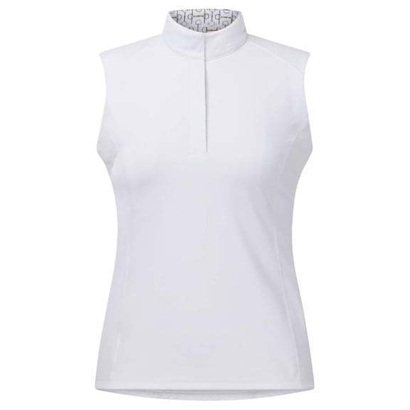 KERRITS Women's Affinity Pro Sleeveless Show Shirt, Color: White/ Mixed Bits, Size: M