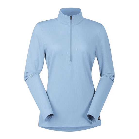 KERRITS Women's Ice Fil Lite Long Sleeve Riding Shirt, Color: Carolina Blue, Size: M