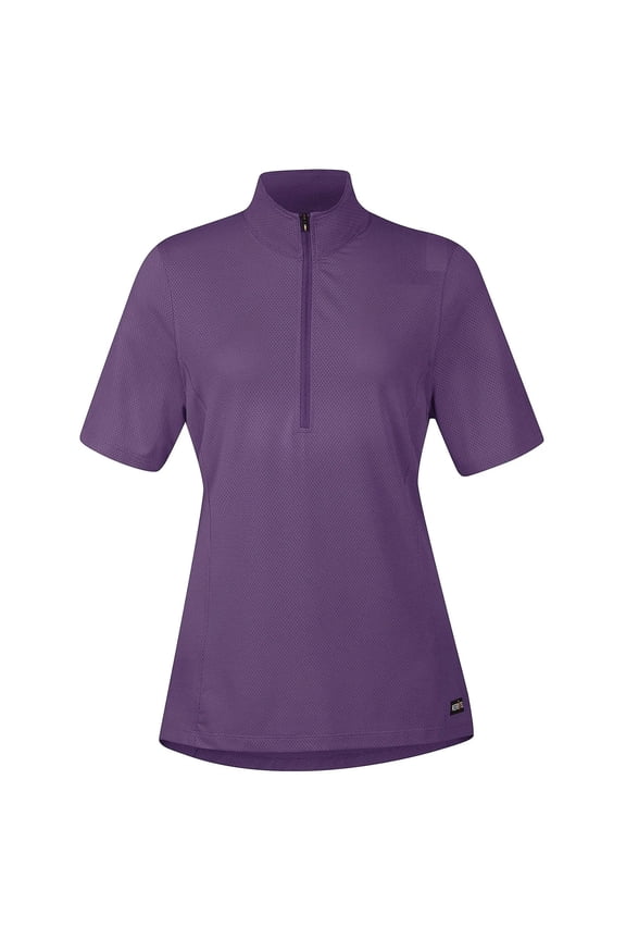 Women's Ice Fil Lite Short Sleeve Riding Shirt, Color: Purple, Size: 2XS