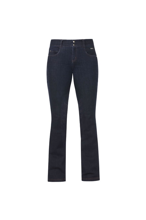 Women's Stretch Denim Silicone Knee Patch Bootcut Tall Denim Riding Pant, Size: M