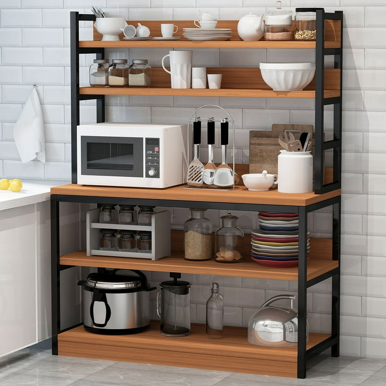 Kitchen Storage Holders Metal Wood Microwave Oven Shelf Stand Kitchen  Appliances Storage Rack Cabinet