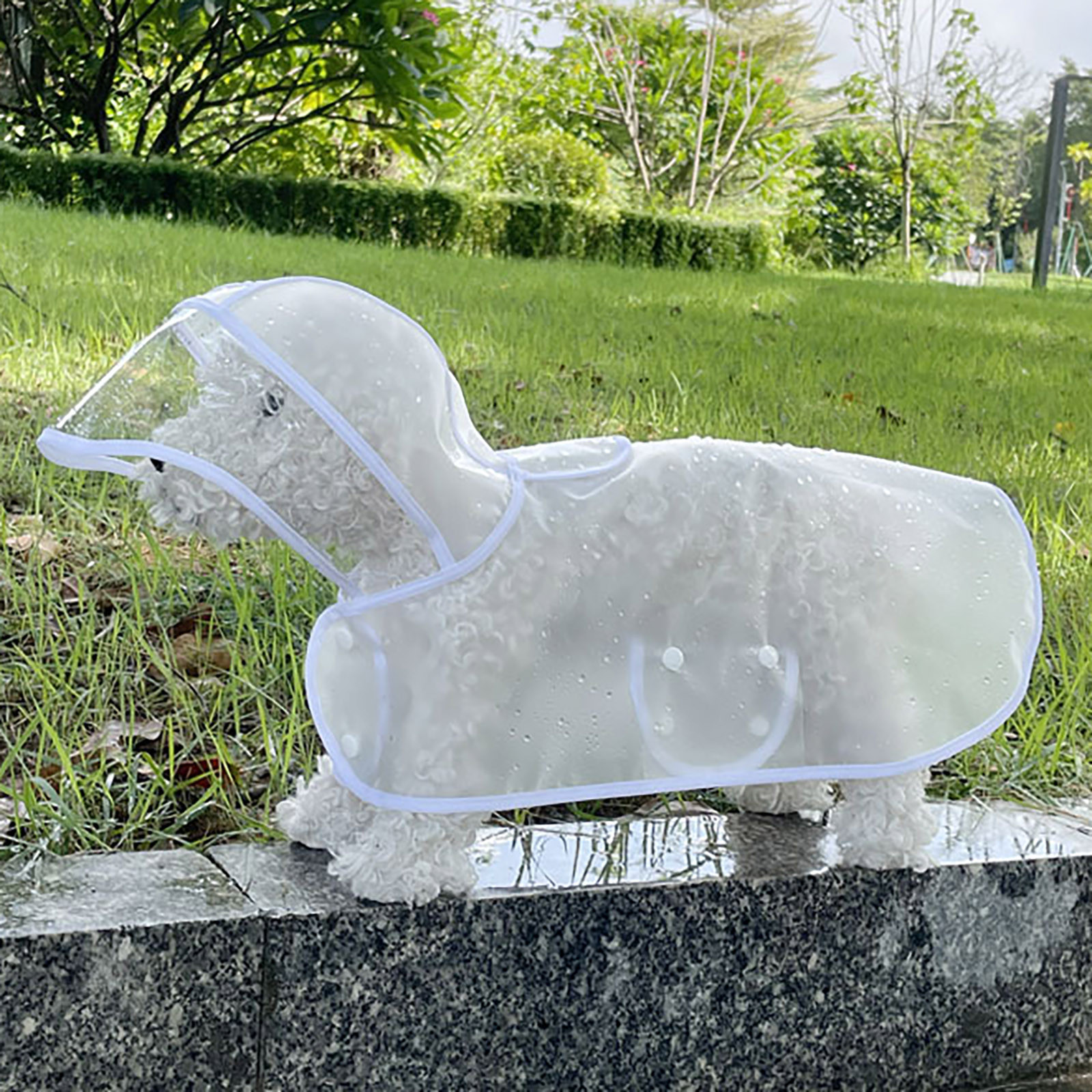 KERUILA Pet Raincoat Cat Dog Rain Poncho Large And Small Dog Clothes