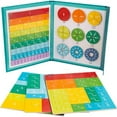 KERUILA Rainbow Fraction Tiles Set With Pen Montessori Division Board