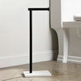 thumbnail image 1 of KES Black Toilet Paper Holder Free Satanding with Heavy Marble Base Bathroom Tissue Roll Holder 18/8 Stainless Steel, 1 of 11