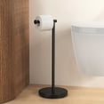 thumbnail image 1 of KES Black Freestanding Toilet Paper Holder, Tissue Roll Holder 18/8 Stainless Steel Toilet Roll Stand, 1 of 12