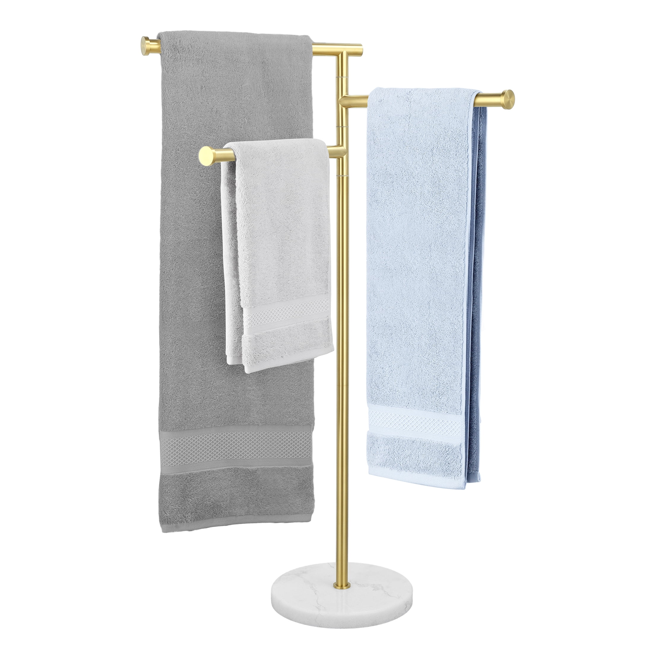 KES Freestanding Towel Rack for Bathroom, Swivel Arms 40-Inch Free ...