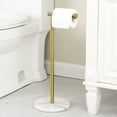 thumbnail image 1 of KES Gold Toilet Paper Holder Freestanding, Marble Bathroom Tissue Roll Holder SUS304 Stainless Steel, 1 of 9
