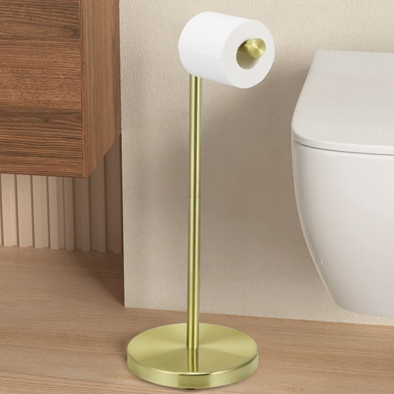 KES Gold Toilet Paper Holder Stand Freestanding Stainless Steel Brushed Brass
