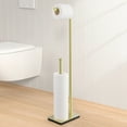 thumbnail image 1 of KES Gold Toilet Paper Holder and Storage Tissue Holder Brushed Brass Freestanding, 1 of 10