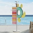 thumbnail image 1 of KES Natural Marble Outdoor Towel Rack with Weighted Marble Base, Pool Towel Rack Outdoor for Hot Tub 18/8 Stainless Steel, Adjustable 3 Arms with Storage Tray Brushed, 1 of 10
