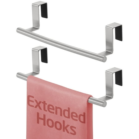 KES Over The Cabinet Door Towel Rack, 2 Pack Kitchen Towel Holder Over The Cabinet Door Towel Bar 18/8 Stainless Steel Brushed