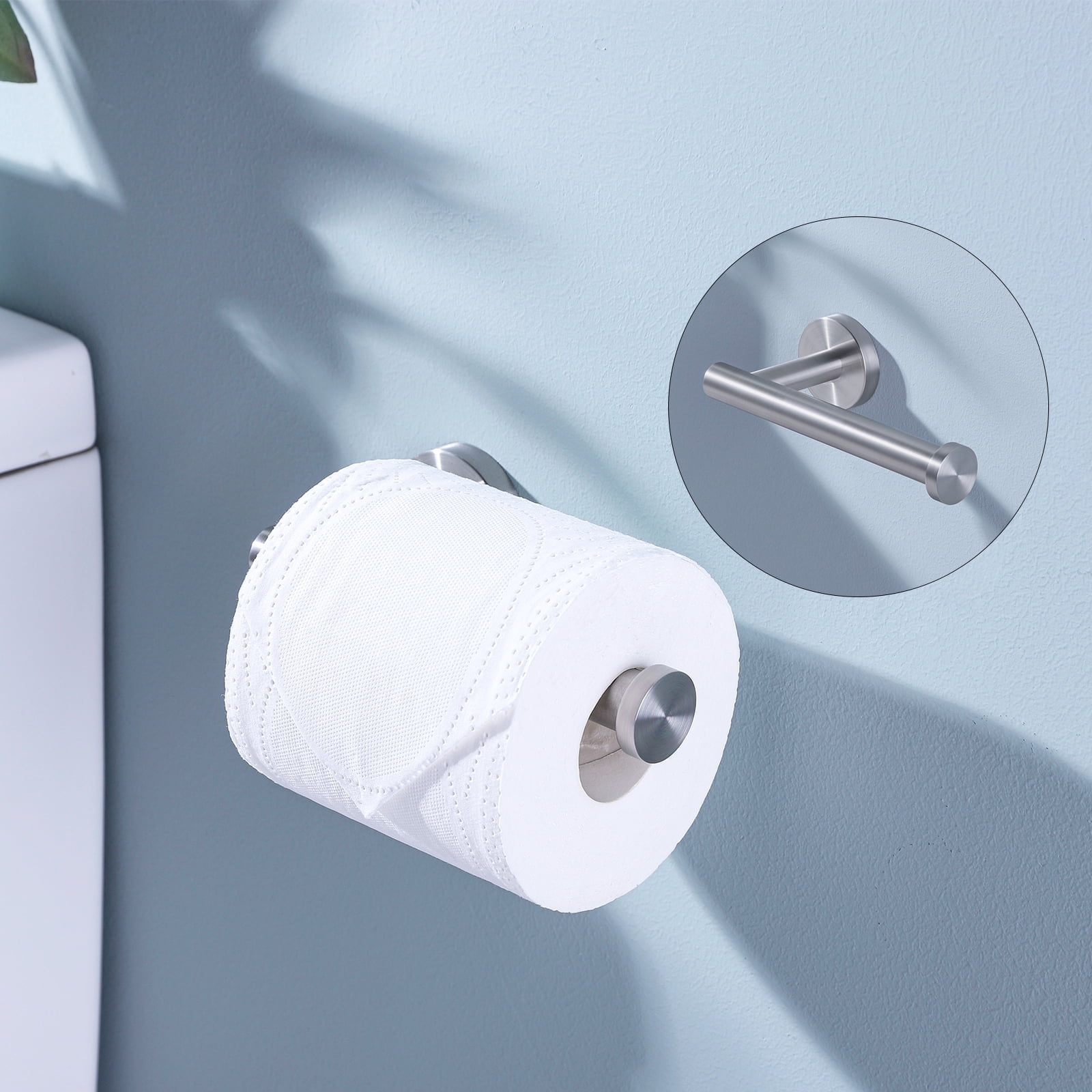 Brushed Stainless Steel Wall Mounted Toilet Paper Holder