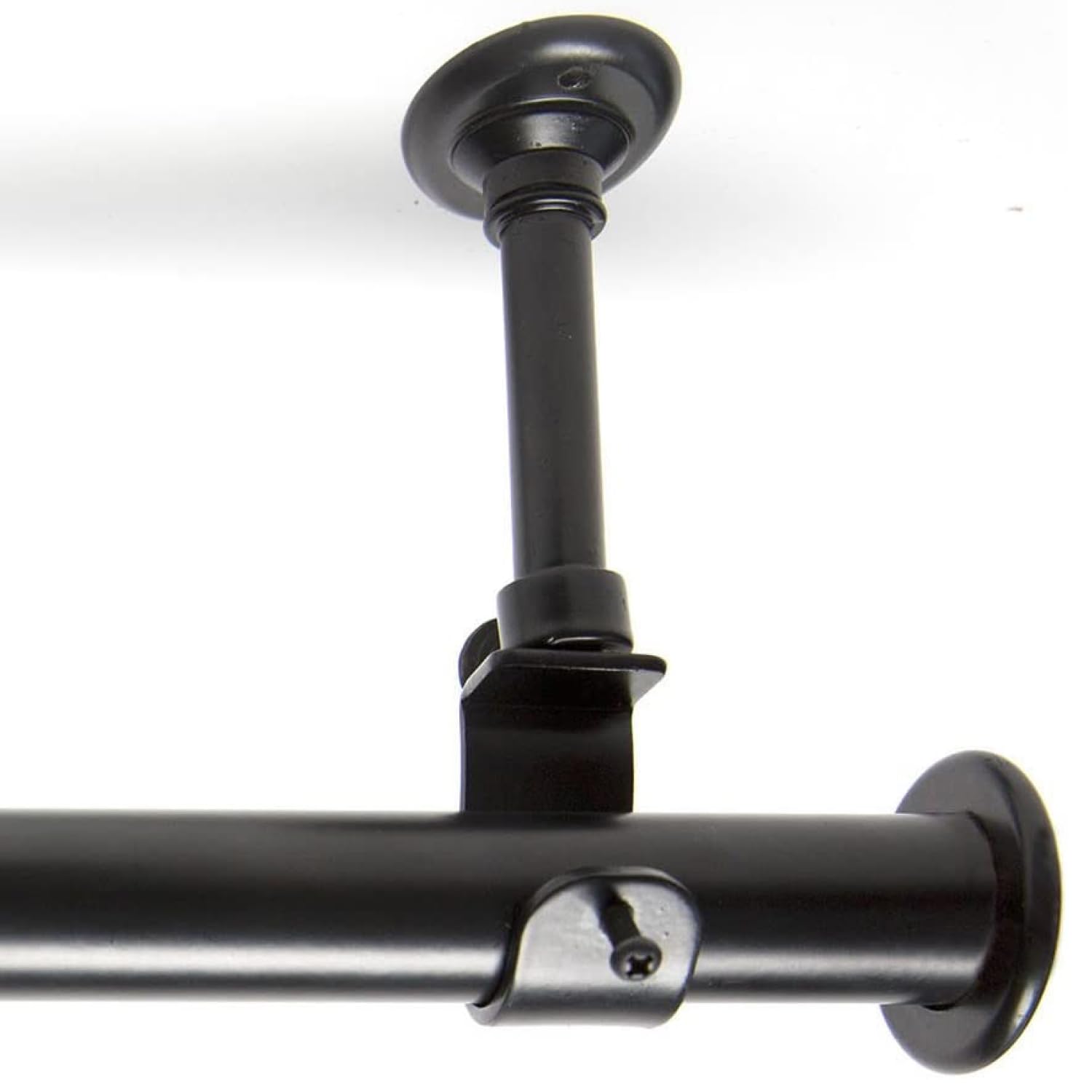 KESHENGDA 108in168in Hanging Curtain Rod With Brackets, Black