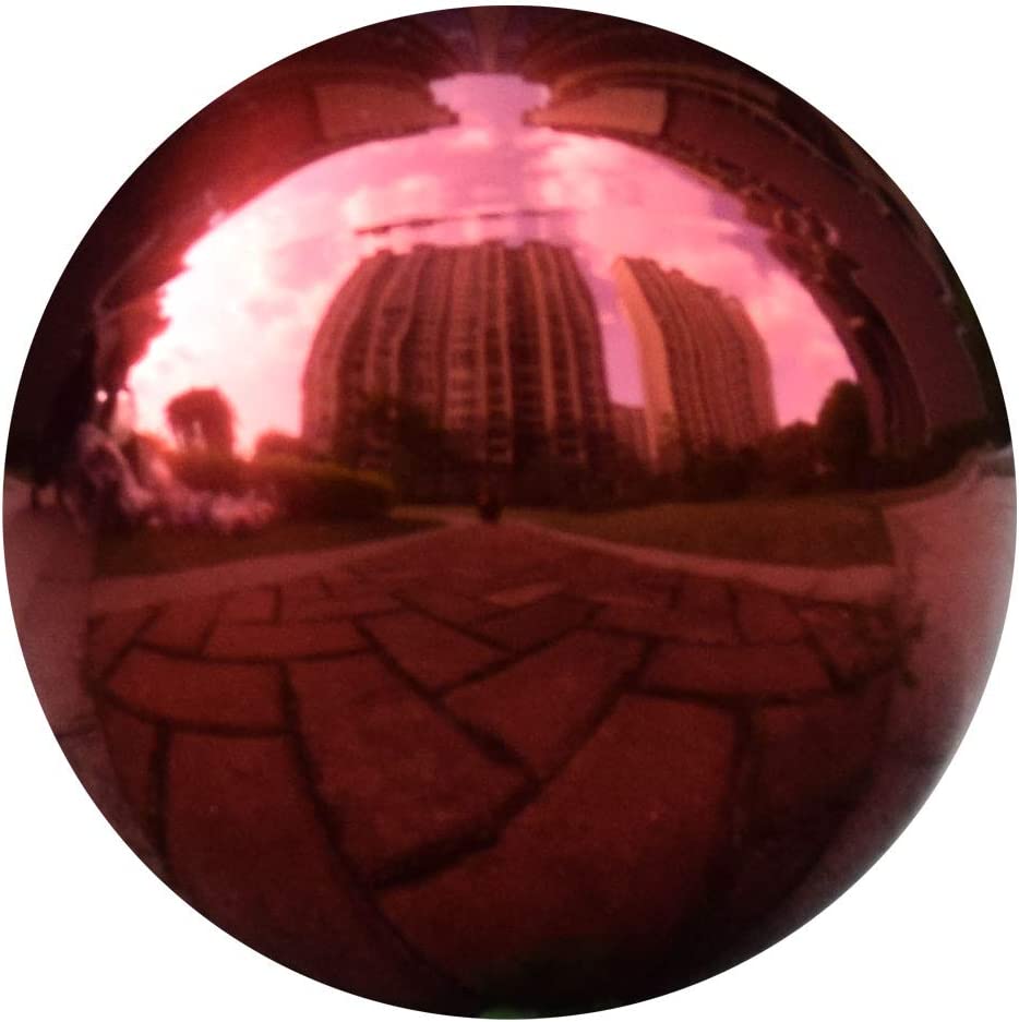 KESHENGDA 12inch Diameter Red Gazing Ball,Red Stainless Steel Polished