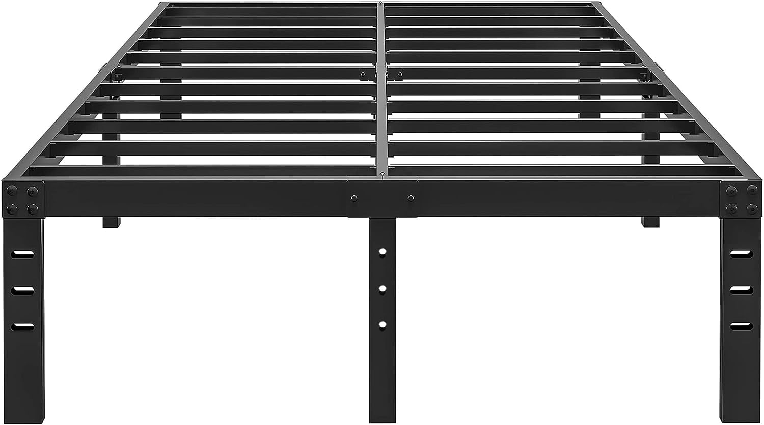 KESHENGDA 14 Inch Metal Bed Frame Queen Size Double Black Basic Anti