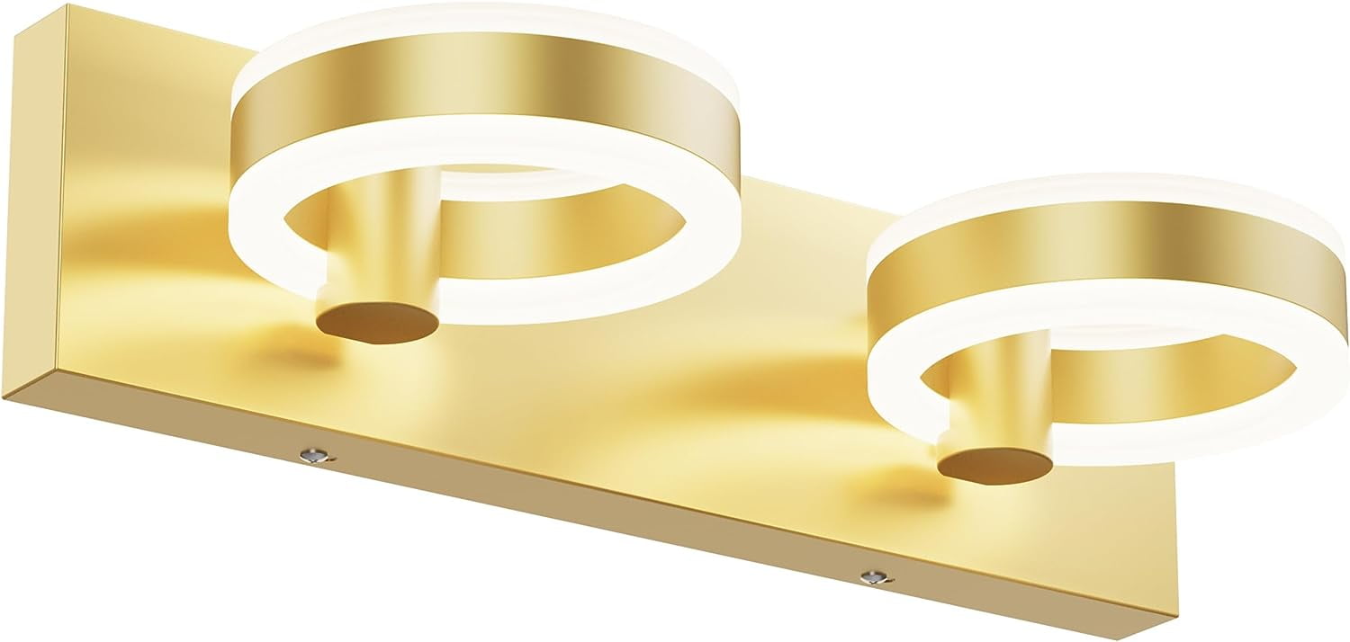 KESHENGDA 2 Light Bathroom Vanity Light Metallic Gold Vanity Light