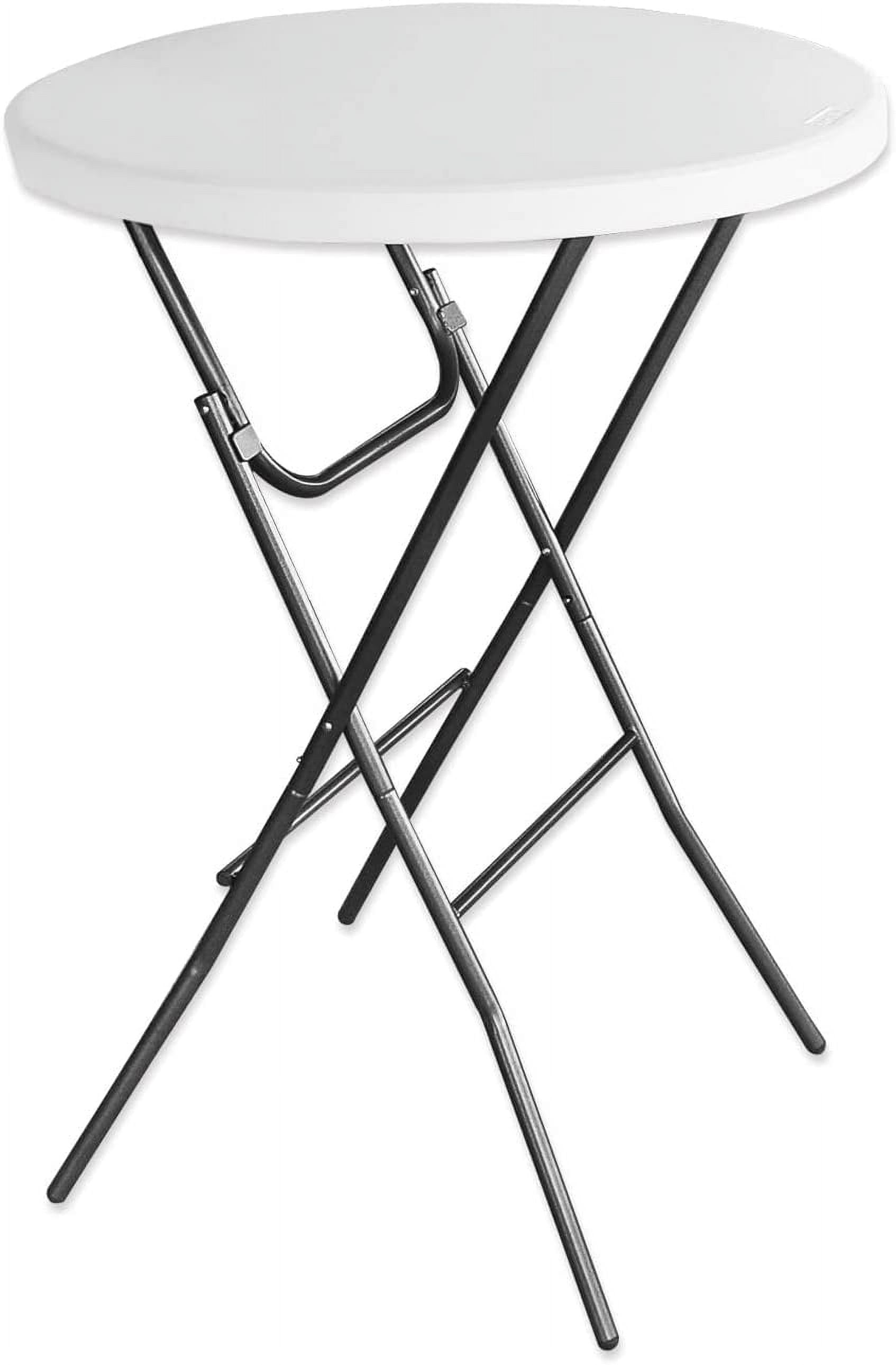 KESHENGDA 32in High Top Table, Cocktail Table Granite White, Portable