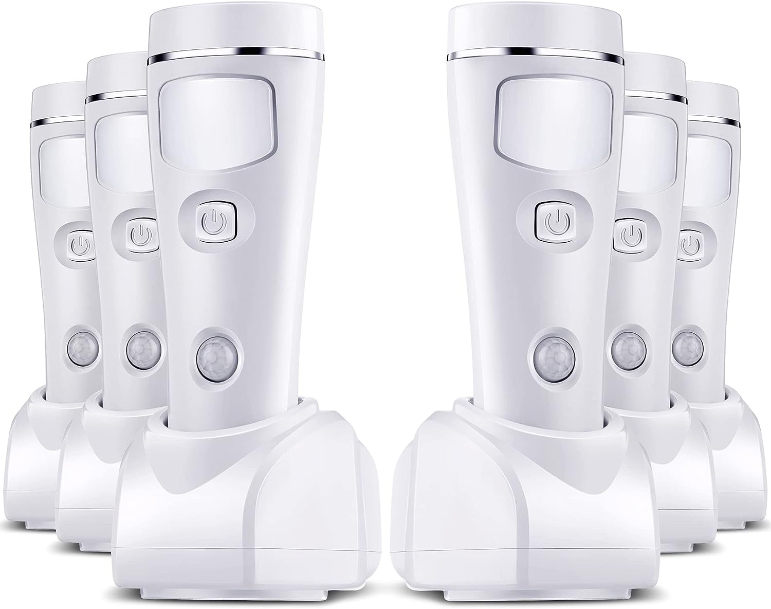 KESHENGDA 4 in 1 LED Rechargeable Plug in Flashlights, 6 Pack LED